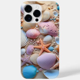 PASTEL ZOMER SCHELPEN OP HET STRAND Case-Mate iPhone 14 PRO MAX HOESJE