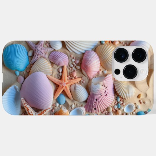 PASTEL ZOMER SCHELPEN OP HET STRAND Case-Mate iPhone CASE (Achterkant (horizontaal))