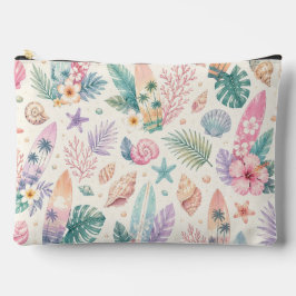 PASTEL ZOMER TROPISCHE BLOEMEN EN SURFPLANKEN ETUI