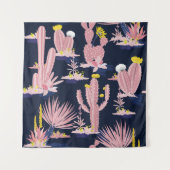 Pastel  zomercactus zonder naadloze patroon op dd wandkleed (Voorkant)