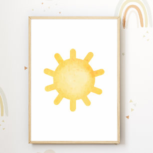 Pastel Zon Peuterkamer Poster Kinderkamer Decorati