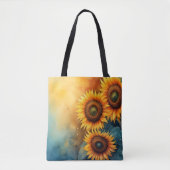 Pastel Zonnebloem Canvas tas (Voorkant)