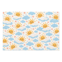 Pastel Zonnebloem, Wolken & Bloemen Cadeauverpakki