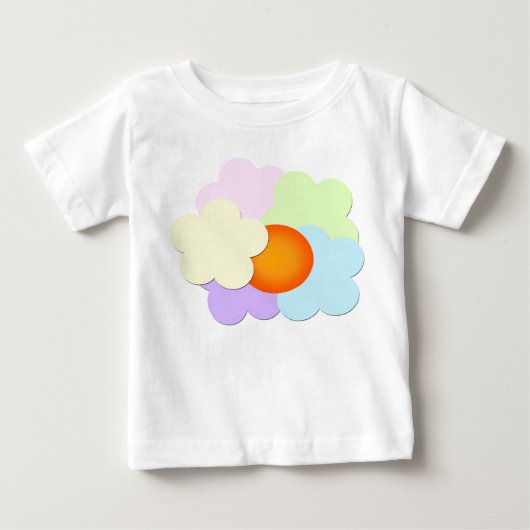 Pastel Zonsondergang Baby T-Shirt (Voorkant)