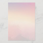 Pastel Zonsondergang Bruiloft Menu (Achterkant)