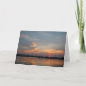 Pastel Zonsondergang Haven Kaart (Voorkant)