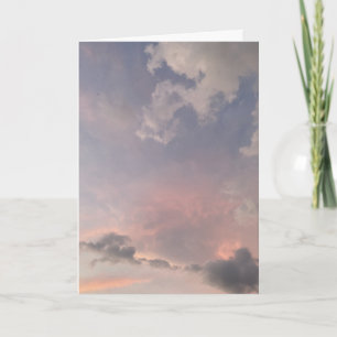 Pastel Zonsondergang Hemel Zachte Roze Wolken Esth Kaart