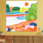 Pastel zonsondergang over de vallei canvas afdruk (Insitu (Woonkamer))