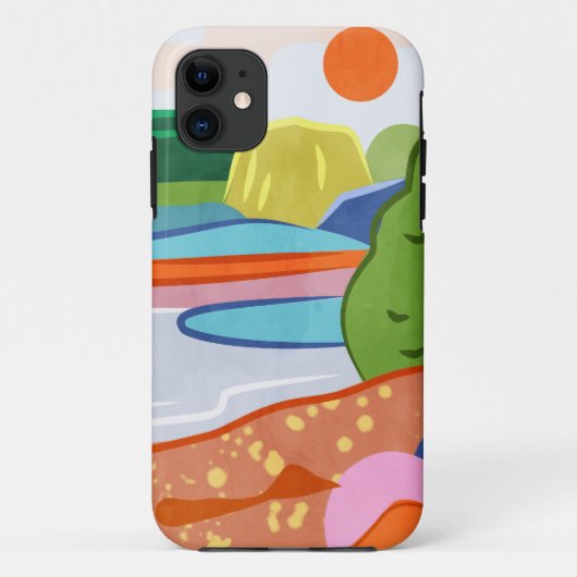 Pastel zonsondergang over de vallei Case-Mate iPhone case (Achterkant)