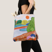 Pastel zonsondergang over de vallei tote bag (Dichtbij)