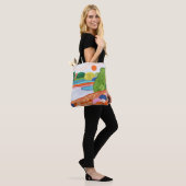Pastel zonsondergang over de vallei tote bag (Op model)