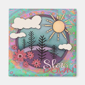 pastel zonsondergang vertraagt offerte-inspirativ magneet (Voorkant)