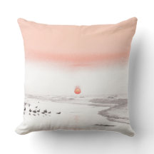 Pastel zonsopgang met meeuwen