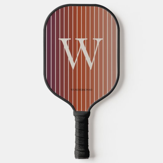 Pastel Zonsopgang Monogram Pickleball Paddle (Voorkant)