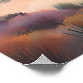 Pastel zonsopgang over rustige wateren poster (Hoek)