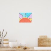 Pastel zonsopgang poster (Keuken)