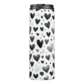 PASTEL ZWARTE WATERVERF LIEFDE VALENTIJN HARTEN THERMOSBEKER (Achterkant)