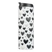 PASTEL ZWARTE WATERVERF LIEFDE VALENTIJN HARTEN THERMOSBEKER (Geroteerd rechts)