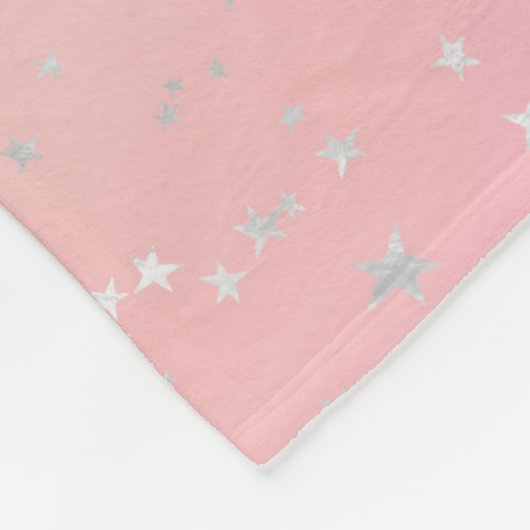 Pastel-zwirl-holografische sterren en lint-schatti fleece deken (Hoek)