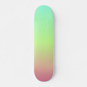 pastelaqua groen, roze verloopkleuren vervagen persoonlijk skateboard
