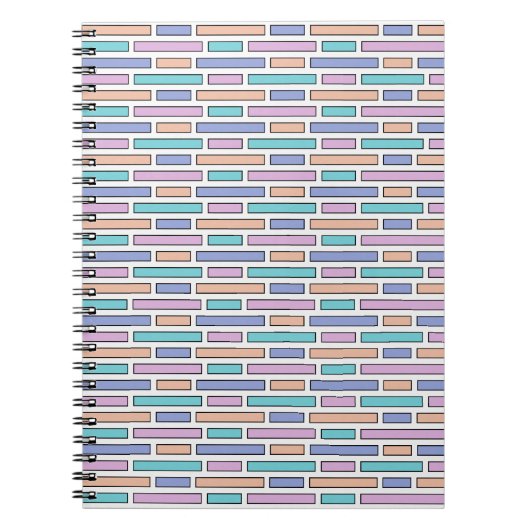 pastelbaksteenmozaïek notitieboek (Voorkant)