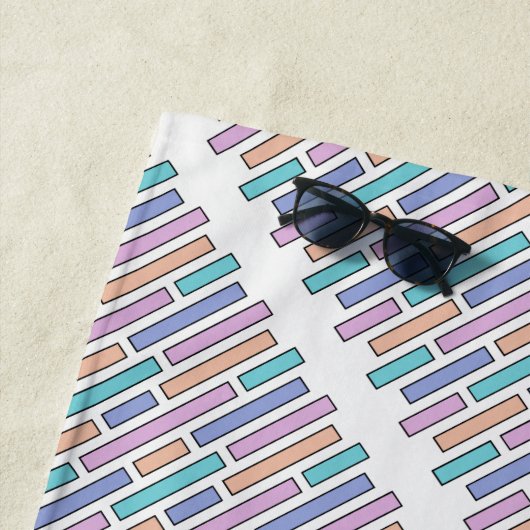 pastelbaksteenmozaïek strandlaken (In situ)