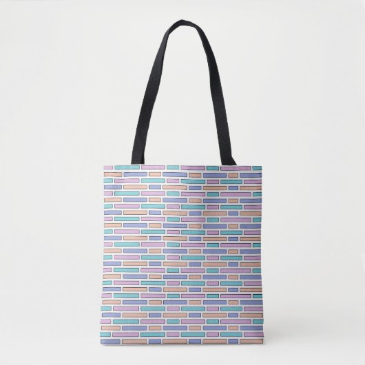 pastelbaksteenmozaïek tote bag (Voorkant)