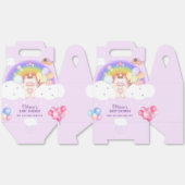 Pastelballon Eenhoorn Regenboog Baby shower Bedankdoosjes (Ongevouwen)