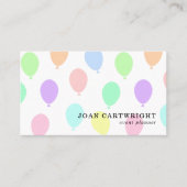 Pastelballonnen - Evenementenplanner Visitekaartje (Voorkant)