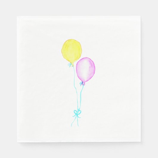 Pastelballonnen servetten (Voorkant)