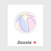 pastelbasketbal sticker (Vel)