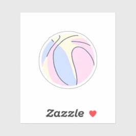 pastelbasketbal sticker