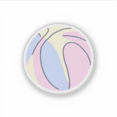 pastelbasketbal sticker (Voorkant)