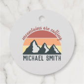 pastelbergen noemen monogram grijs bedankjes labels (Achterkant)