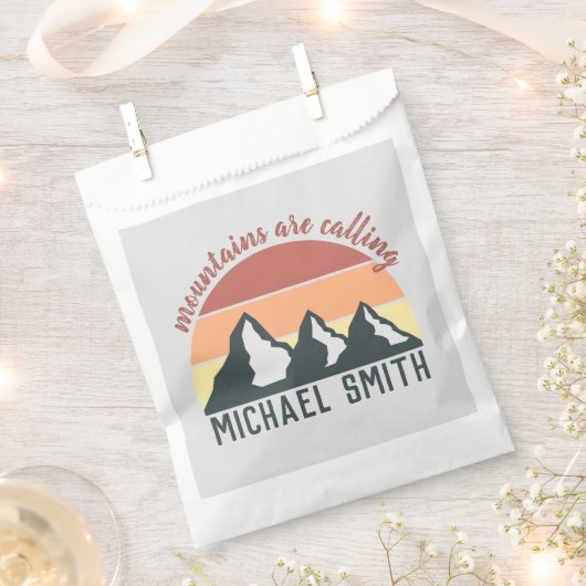  pastelbergen noemen monogram grijs bedankzakje (Geknipt)