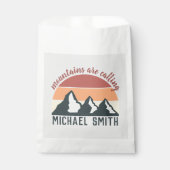  pastelbergen noemen monogram grijs bedankzakje (Voorkant)