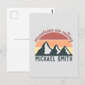 pastelbergen noemen monogram grijs briefkaart (Voorkant / Achterkant)