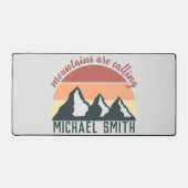  pastelbergen noemen monogram grijs bureaumat (Voorkant)