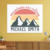  pastelbergen noemen monogram grijs canvas afdruk (Insitu (Woonkamer))