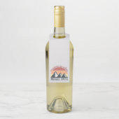  pastelbergen noemen monogram grijs flessenhanger (Op fles)