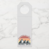  pastelbergen noemen monogram grijs flessenhanger (Voorkant)