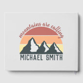  pastelbergen noemen monogram grijs gastenboek (Achterkant)