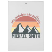  pastelbergen noemen monogram grijs klembord (Achterkant)