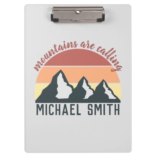  pastelbergen noemen monogram grijs klembord (Voorkant)