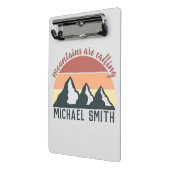  pastelbergen noemen monogram grijs mini klembord (Angled2)