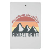  pastelbergen noemen monogram grijs mini klembord (Achterkant)