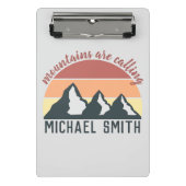  pastelbergen noemen monogram grijs mini klembord (Voorkant)