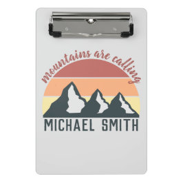  pastelbergen noemen monogram grijs mini klembord