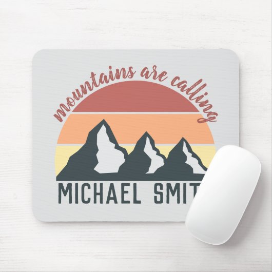  pastelbergen noemen monogram grijs muismat (Met muis)