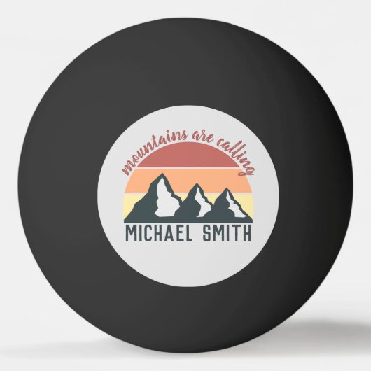  pastelbergen noemen monogram grijs pingpongbal (Achterkant)